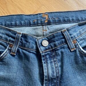 7 For All Mankind Blue Boot Cut Jeans
